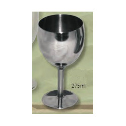 Glass Wine 275ml S/Steel_(D)