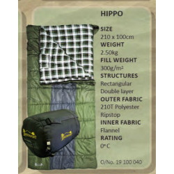Sleeping Bag Hippo_215 x 100cm 300g_Greensport