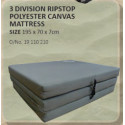 Mattress 3 Div Single Canvas190x75x7cm Greensport